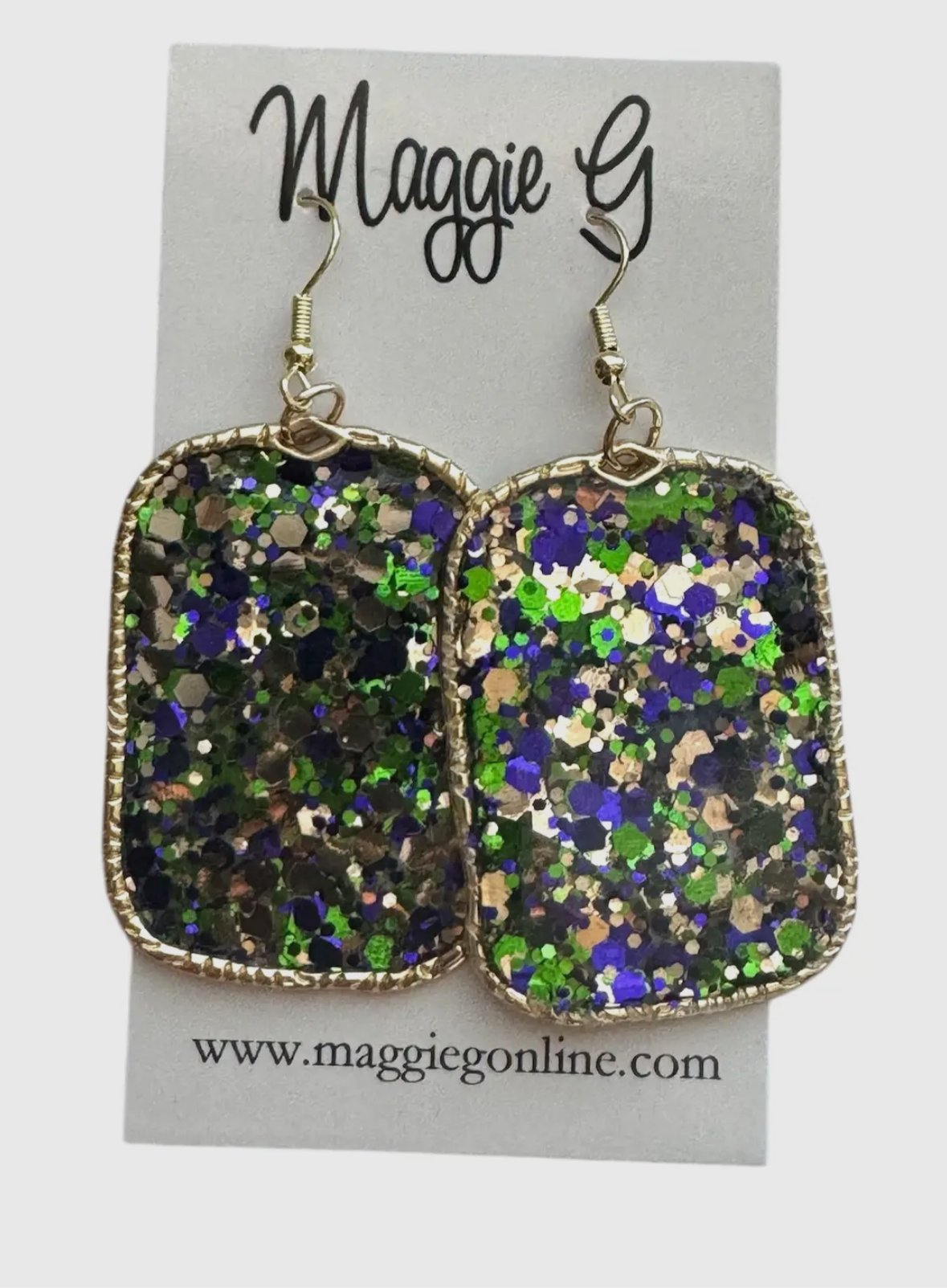 Mardi Gras Confetti Earrings