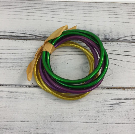 Mardi Gras Stack Bracelet Set