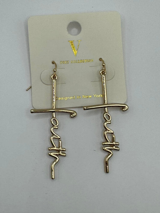 Gold Faith Earrings