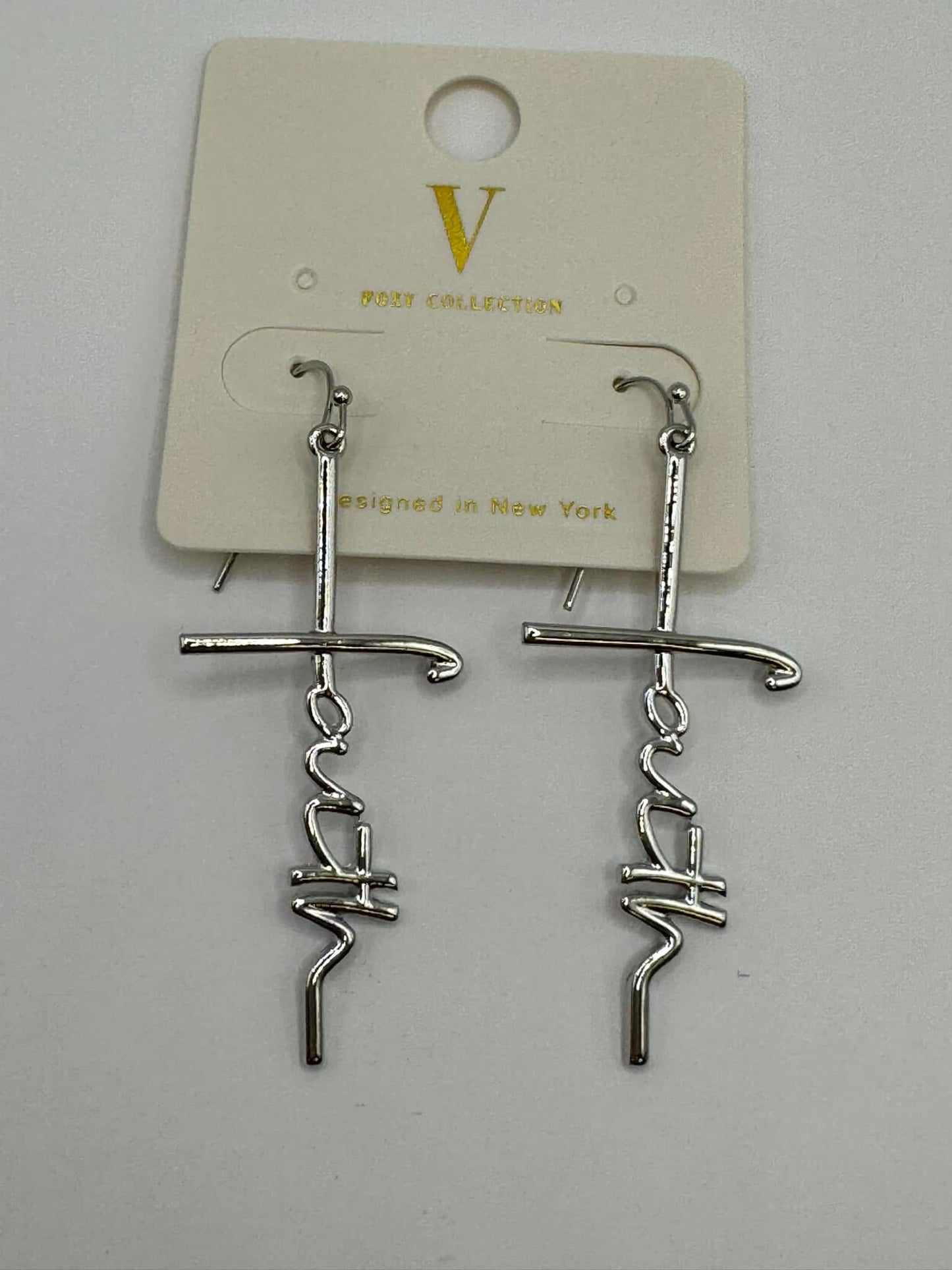 Silver Faith Earrings